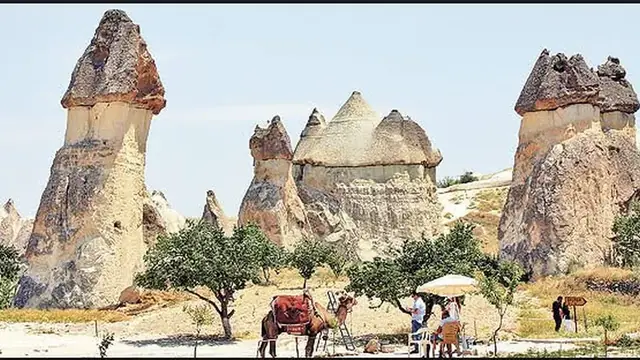 Pasabag Monks Valley fairy chimneys, a popular Cappadocia day tour stop