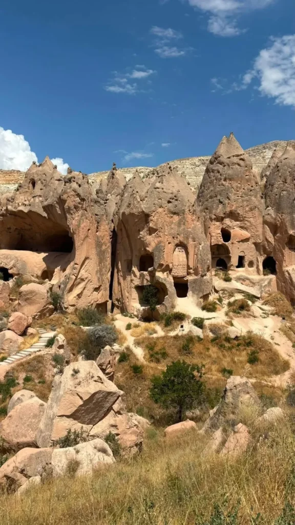 Rock-cut churches at Goreme Open Air Museum in Cappadocia